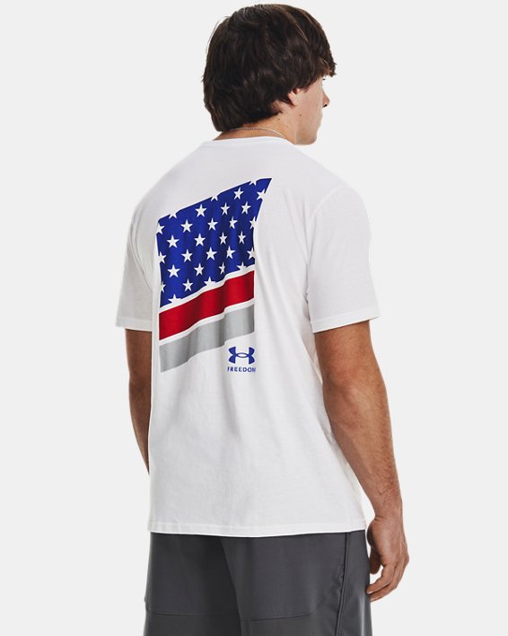 Men's UA Freedom Flag Variation T-Shirt, White, pdpMainDesktop image number 1